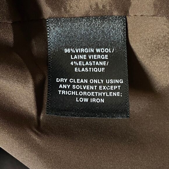 Lafayette 148 New York Suit Skirt Womens Size 16 Petite Brown Pencil Lined NWOT - Picture 4 of 11